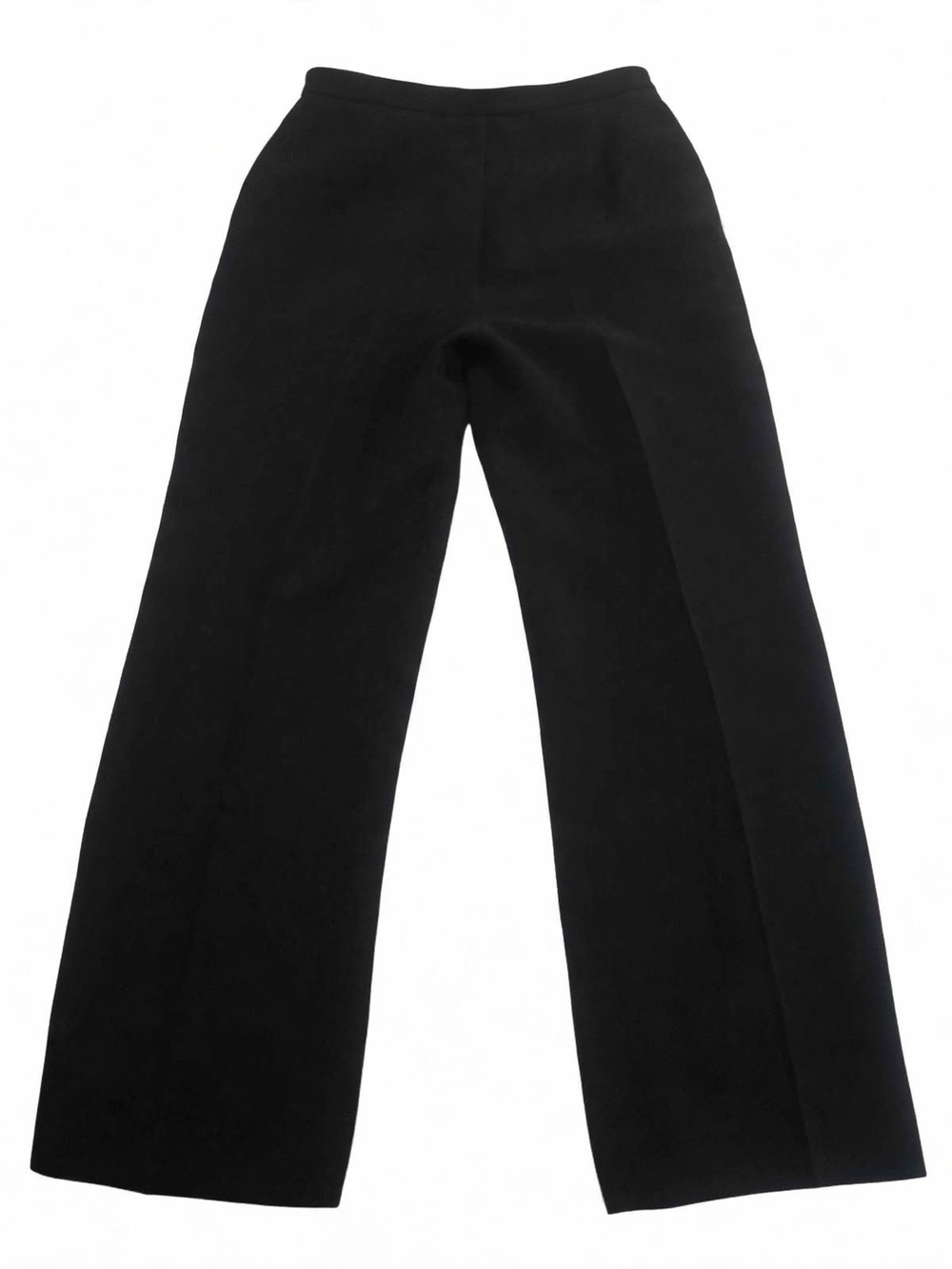 Black Dress Pants Size 6 Lined - Wide Leg High Waist Trousers - Fully Lined